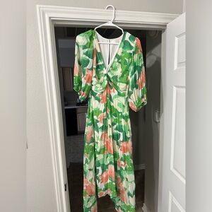 Green midi dress from Gingham & Heels